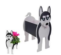 Dog Planter Plant Pot, Dog Themed Flower Planters Animal Planter Plant Pots Dog Cat Planter for Garden Lawn Patio Cute Dog Plants Container Holder for Garden Flower Outdoor (Husky Planter)