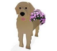 Dog Planters -Garden Dog Shaped Plants Pot 37 Style Animal Cute Dog Cartoon Planter Plant Container Holder For Outdoor Indoorfor, Flower Home Decor Plant Pot ( Color : Golden Retriever , Size : 17*10