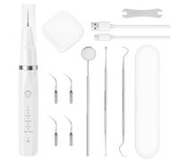 Dog Plaque Remover for Teeth Smart Electric Dog Teeth Cleaning Kit with LED Light and 5 Cleaning Mode Portable Pet Tooth Brushing Kit Tarter Remover for Dental Care Home Usage