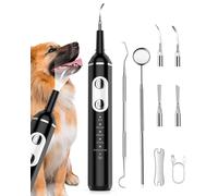 Dog Plaque Remover for Teeth, Wagner Stern Dog Teeth Cleaning Toothbrush with 5 Modes & LED Light for Teeth Cleaning Plaque Removal, Tartar Remover with 4 Heads, Rechargeable