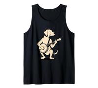 Dog Playing Banjo Bluegrass Country Music Tank Top