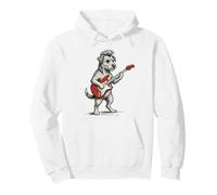 Dog Playing Guitar Rock & Roll Dogs Rocker Music Pullover Hoodie