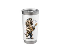 Dog Playing Guitar Singing American Cocker Spaniel Funny Stainless Steel Insulated Tumbler