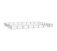 Dog Playpen 28-Panel Black Powder-Coated Steel 800x600x50cm Heavy-Duty Outdoors
