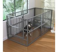 Dog Playpen - 32" Height Dog Pen, Heavy Duty Puppy Pen with Door, Safe & Sturdy, Easy Assemble for Indoor/Outdoor Pet Playpen