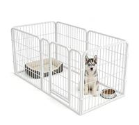 Dog Playpen, 6 Panel Dog Fence for Small Medium Pets High 60cm Dogs Fence Metal Enclosure for Indoor and Outdoor, Animal Run Enclosures for Dogs, Puppies, Cats, Rabbits