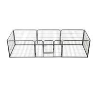 vidaXL Dog Playpen 8 Panels Steel 80x60 cm Black NEW