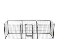 Dog Playpen 8 Panels Steel 80X80 Cm Black,Playpen Suitable For Dogs/Puppies/Cats & Rabbits Foldable Ideal For Indoor/Outdoor Use Dog And Pet Playpen Dog Pen Puppy Pen Animals,80 x 80 cm