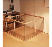 Dog Playpen Acrylic Dog Playpen Puppy Playpen With Gate Exercise Pens For Dogs Cat Fence Indoor 3mmpvc Transparent Panel For The House Doorway Easy To Install, A, 6pcs