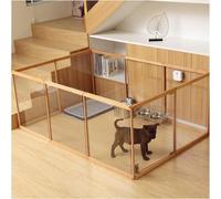 Dog Playpen Acrylic Dog Playpen Puppy Playpen With Gate Exercise Pens For Dogs Cat Fence Indoor 3mmpvc Transparent Panel For The House Doorway Easy To Install, A, 6pcs