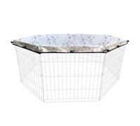 Dog Playpen Cover - Pet Enclosure Canopy | Weatherproof Mesh Shade For Puppy Exercise Area, Indoor Outdoor Foldable Cover, Sunblock And Rain Shelter For Portable Play Area