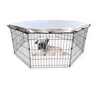 Dog Playpen Cover - Puppy Playpen Top Covers | Dog Cage Crate Cover | Portable Sun Rain Proof Case Fits 8 Panels Dogs Pen For Outdoor And Indoor, Escape-Proof And Sunshade Shield Protector