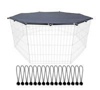 Dog Playpen Cover - Puppy Playpen Top Covers | Dog Cage Crate Cover | Portable Sun Rain Proof Case Fits 8 Panels Dogs Pen For Outdoor And Indoor, Escape-Proof And Sunshade Shield Protector