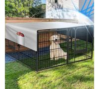 Dog Playpen Cover with Side Storage Pockets for Toys Essentials Compatible with 8 Panel 12 Panel Fences 24-50 Inches Tall (360 * 180CM)