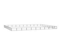 Dog Playpen Heavy Duty Black Powder-Coated Steel 300x100x50cm 8-Panel Stable Kit