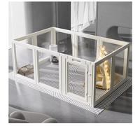 Dog Playpen Indoor, Clear Acrylic Puppy Playpen, Easy Assemble Pet Pen for Dogs, Cats, and Small Animals