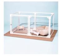 Dog Playpen - Portable Acrylic Puppy Fence, Durable Whelping Box for Indoor & Outdoor Use, 90CM High, Ideal for Home Safety, Stairs, and Fireplace