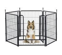 Dog Playpen,Portable Outdoor Dog Fence, Dog Pen Indoor, Dog Playpen for Large/Medium/Small Dogs, Dog Fences for The Yard,with Doors Foldable Metal Dog playpen (32 inch, 06 Panels)