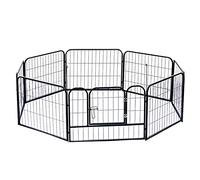 Dog Playpen - Puppy Pen for Indoors Folding Run Cage Metal Fence for Dogs Cat Indoor/Outdoor,8 Panel,Black (60cm X 80cm) FANDIAO