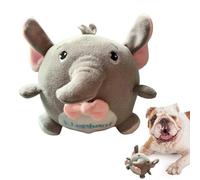 Dog Plush Ball Toy - Pet Ball Toy, Electronic Chew Ball | Bite-Resistant Ball Toy for Puppy, Irresistible Fun Animal Dog Toys Dog Puzzle Adorable Squeaky Ball Toy for Puppy, Small Dog, 16x16cm