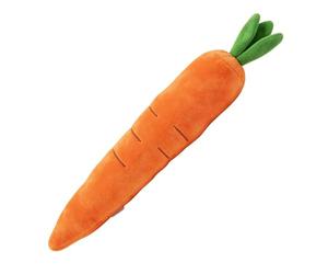 Dog Plush, Carrot Shaped Toy, Interactive Teething Game, Squeaky Soft Chew Design, Funny Game Entertainment for Kennel, Fetch, Home Training, Crate, Daycare, A