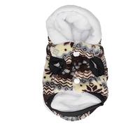 Dog Plush Hooded Jacket | Soft & Warm Winter Hoodie for Small/Medium Dogs/Cats | Lightweight Pet Coat with Snap Buttons & Fuzzy Ball (S)