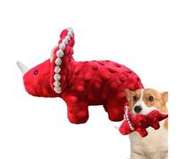 Dog Plush Squeaky Toy System, Interactive Dinosaur Chew Plush Pet Play Device Kit, Soft Sound Making Training Toy Accessory, Durable Dog Fun Entertainment Tool, for Dogs Puppies Use