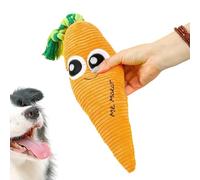 Dog Plush Toy | Orange Calming Carrot Squeaky Plush | Dog Enrichment, Pet Chew Toys, Boredom Buster, Outdoor Cat Puzzle for Small Medium Large Pets