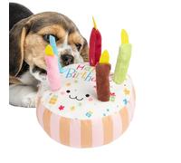 Dog Plush Toy Squeaker, Plush Squeaky Dog Toy - Chew Toy in the Shape of a Birthday Cake, Dog Exercise Toy, Interactive Dog Toy, Pet Supplies for Small and Medium