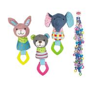 Dog plush toys on cross merchandising tape Nobby Pet (x12)