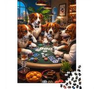 Dog Poker Whiskey 1000pcs Mini Puzzle For Adults Challenging | 70x50cm Cardboard Living Room Decor Durable Structure Friend Gift Brain Training