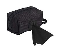 Dog Poo Bag Portable Dog Waste Bag Dispenser Lightweight Pick Up Bag Holder Carrier Leash Attachment with 1 Roll Poo Waste Bag Durable Metal Zipper Dog Garbage Bags for Pets Walking Running Hiking