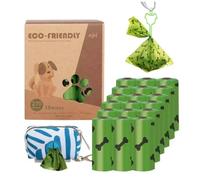 Dog Poo Bags - 270 Biodegradable Lavender-Scented Waste Bags with Small Dispenser Bag & Poop Holder Clip | 18 Refill Rolls