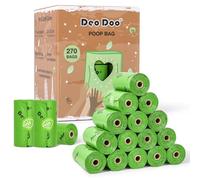 Dog Poo Bags Biodegradable Poop Bags Recycle Leak-Proof 18 Rolls 270 Bags 9 * 13 Inch Green Doggy Waste Bags for Cat Little Unscented
