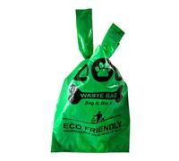 DOG POO BAGS, LARGE QUALITY STRONG Dog Waste Bags with TIE HANDLES. Easy Tie-Top. 100 BAGS Unscented, LEAKPROOF WILL NOT SPLIT. Biodegradable, Dogs and Cats