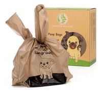 Dog Poo Bags with Tie Handles, Extra Thick Strong Leakproof Biodegradable