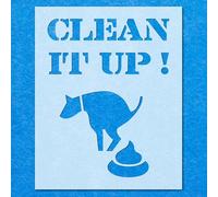 Dog Poo Clean Up Stencil: Mylar Airbrush Wall Art Painting Crafts - 190 Micron-A1 Stencil - Design Size (720mm 555mm)