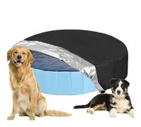 Dog Pool Cover, Round Pet Pools Protector, Dustproof Sunproof Trampoline Shield, Waterproof Outdoor Guard, All-Season Protective Cover for Garden, Park, Balcony, Deck, Beach, Children, Adult