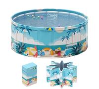 Dog Pool, Foldable Dog Kiddie Pool, 90cm/120cm/160cm Portable Foldable Thick PVC Kids Doggie Swimming Pools for Pet Kids