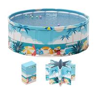 Dog Pool, Foldable Pet Swimming Pool, Portable Foldable Thick PVC Dog Kiddie Pools for Kids, Small Medium Large Dogs, 90cm/120cm/160cm