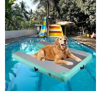 Dog Pool Ramp, Inflatable Dock Platform for Pets, Floating Pup Plank for Safe Water Access,for Inground Pools