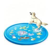 Dog Pool, Small Paddling Pool, Foldable Sprinkle And Splash Water Play Mat, 100cm For Dogs, Extra Large Splash Pad Outdoor Sprinkler, Dog Water Summer Toys Outdoor Toys