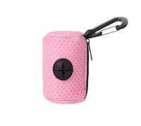 Dog Poop Bag Dispenser,Poop Bag Holder,Poo Bags Holder Pink,Portable Mesh Dispenser,Pet Waste Bags,Mesh Material,Suitable For Handling Dog Faeces(Pink)