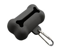 Dog Poop Bag Holder | Compact Dispenser Silicone Bone Shape Storage Box Puppy Adventures Convenient Garbage Waste Bag-Case | Pet Supplies for Walks Outdoor Cleanup