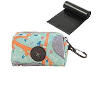 Dog Poop Bag Holder for Lead - Pet Waste Bag Dispenser with Treat Storage | Printed Pouch for Walking, Hiking, Travel, Outdoor, Camping, Home Use - Dog Waste Carrier for Leads and Harnesses