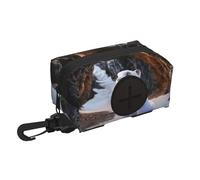 Dog Poop Bag Holder for Leash, with Clip & Velcro, Hands-Free Waste Bag Pouch for Walking Hiking, Includes Roll of Bags, Tear-Resistant & Lightweight Design Monkey rendering