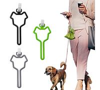 Dog Poop Bag Holder | Hands-Free Waste Bag Carrier | Adjustable Leash Attachment, Lightweight Portable Design for Dog Walking, Bicycle & Outdoor Accessories (3 Pack)