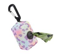 Dog Poop Bag Holder, Storage Dispenser Pouch | Compact Zipper Waste Carrier with Carabiner Clip, Convenient Outdoor Cleanup Gear for Walk Park Travel, Pet Hygiene on the Go, purple, 説明を参照