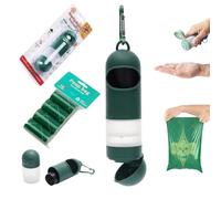 Dog Poop Bags + Dispenser | Extra Thick, Leak-Proof & Lavender Scented, Eco-Friendly Recycled Plastic, the Adapter Includes a Bottom Hand Sanitizer Area for Easy Cleaning of Hands After Handling Feces