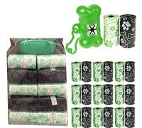 Dog Poop Bags Doggy Waste Refill Degradable Bags Poop Scoop Refillable 400 Bags Poo Bags For Dogs With Dispenser Value Pack Zvire (Green/Black)